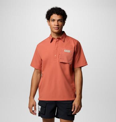 Cove Beach Woven Short Sleeve Shirt, Color: Mars, image 3