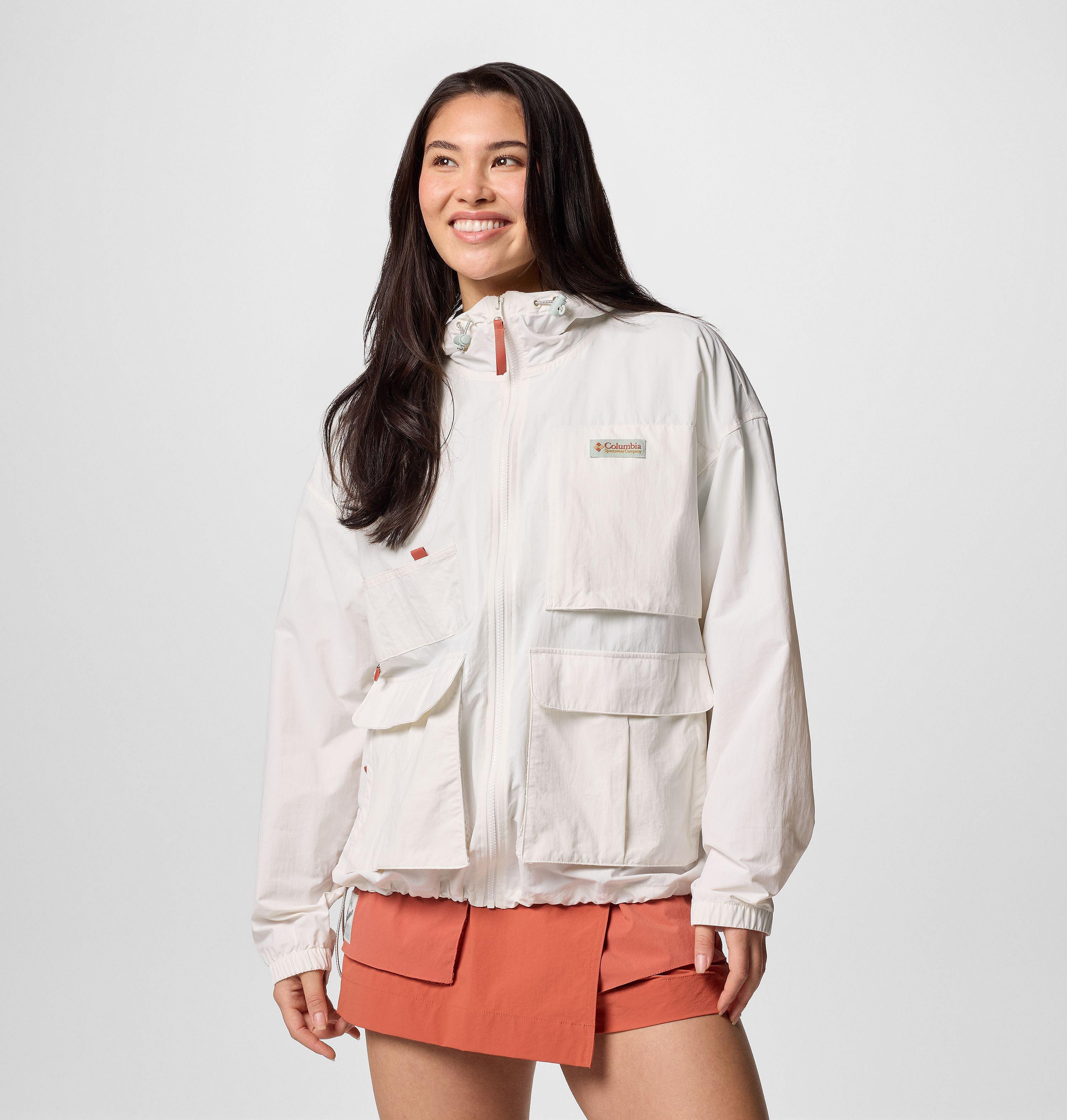 Columbia Sportswear Unisex White Columbia - Cove Beach™ Windbreaker - Sea Salt Small