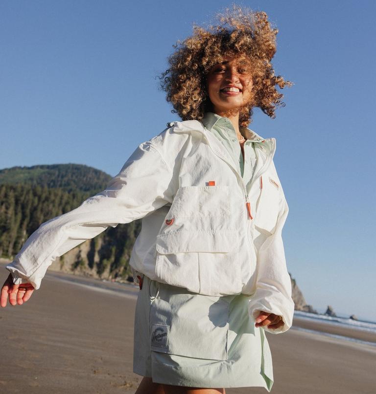 Unisex Cove Beach Windbreaker, Color: Sea Salt, image 12