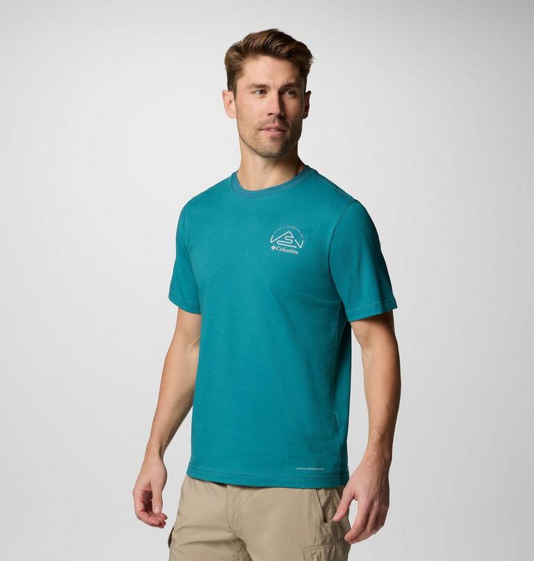 Camiseta técnica con estampado Tunnel Valley para hombre, Color: River Blue, Naturally Inclined, image 4