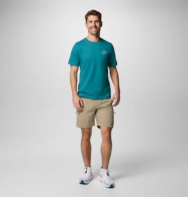 Men's Tunnel Valley Graphic Technical T-Shirt, Color: River Blue, Naturally Inclined, image 2