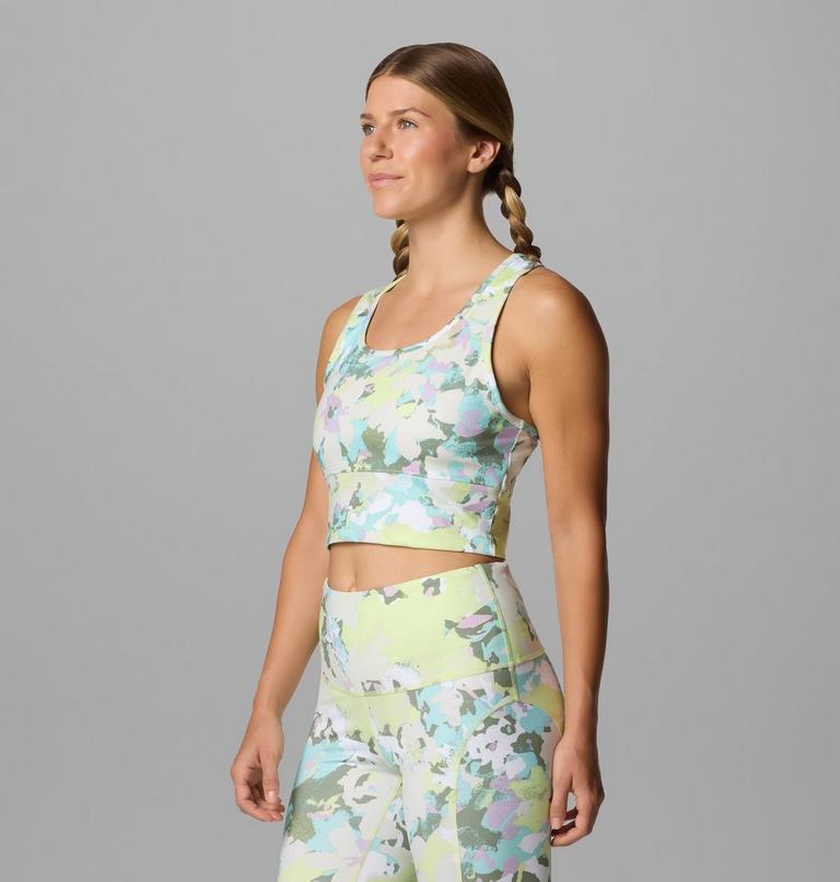 PFG Open Water gecropptes Tank-Top für Frauen, Color: Spring Yellow Wildblooms, image 4