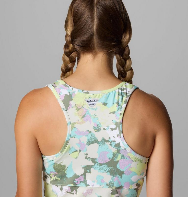 PFG Open Water gecropptes Tank-Top für Frauen, Color: Spring Yellow Wildblooms, image 5