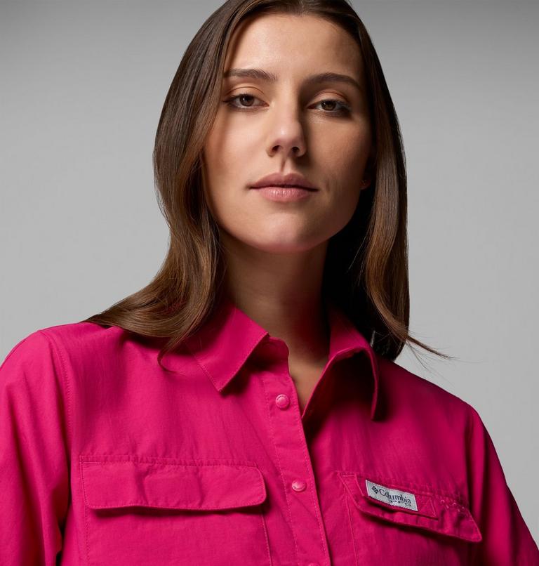 Women's PFG Open Water Short Sleeve Shirt, Color: Guava Pink, image 5