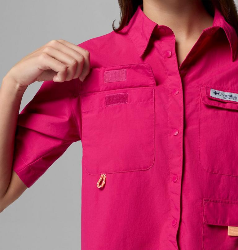 Women's PFG Open Water Short Sleeve Shirt, Color: Guava Pink, image 6