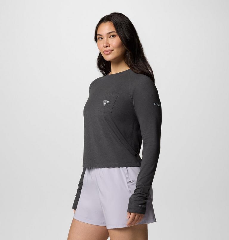 Women's PFG Uncharted Neps Long Sleeve Shirt, Color: Shark, image 3