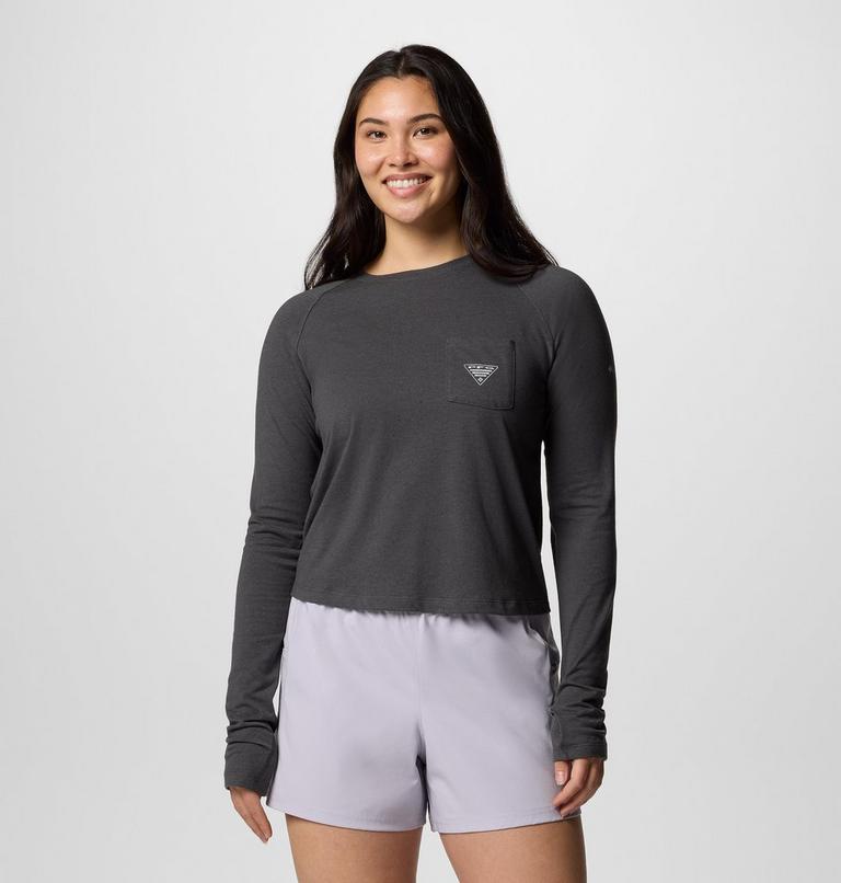 Women's PFG Uncharted Neps Long Sleeve Shirt, Color: Shark, image 1