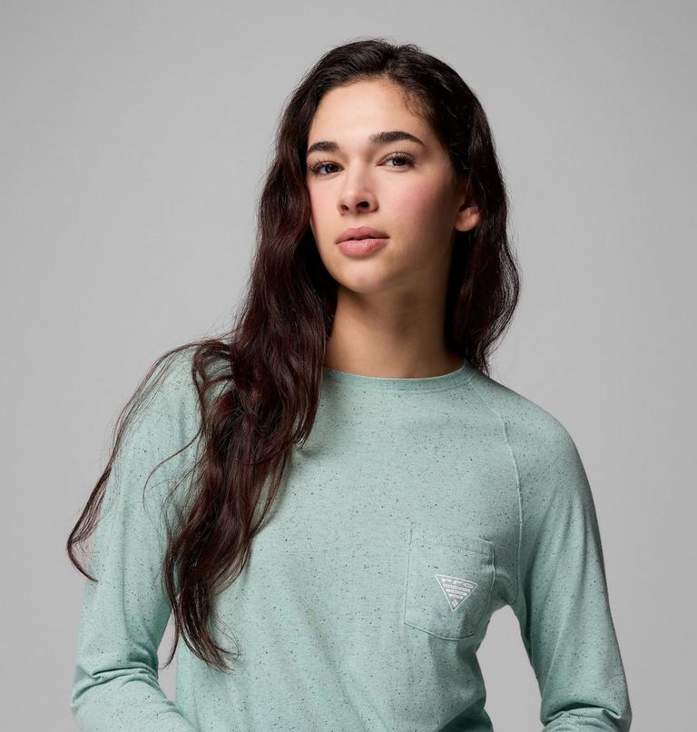Women's PFG Uncharted Neps Long Sleeve Technical T-Shirt, Color: Misty Jade, image 5