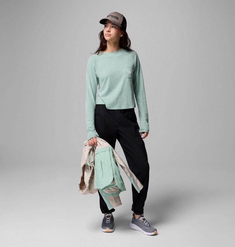 Women's PFG Uncharted Neps Long Sleeve Technical T-Shirt, Color: Misty Jade, image 2