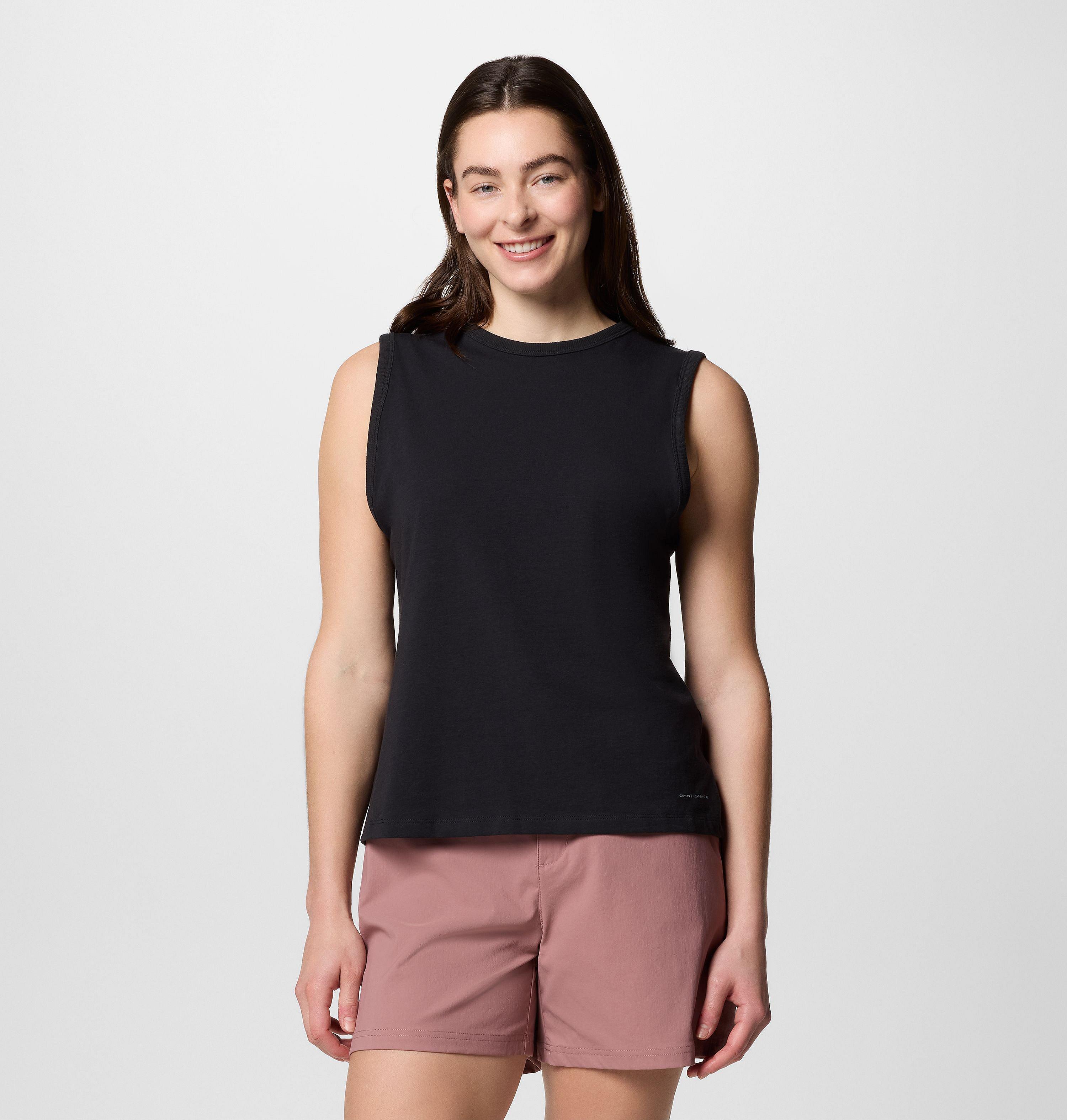 Columbia Sun Trek Tank 2 Canotta Donna | Protezione Solare Omni-Shade UPF | Traspirante Omni-Wick | Taglia XL Nero