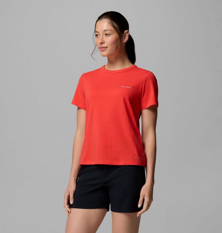 Women's Sun Trek II Technical T-Shirt, Color: Poppy Red, image 4