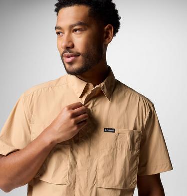 Men's Black Mesa Utility Short Sleeve Shirt, Color: Canoe, image 12