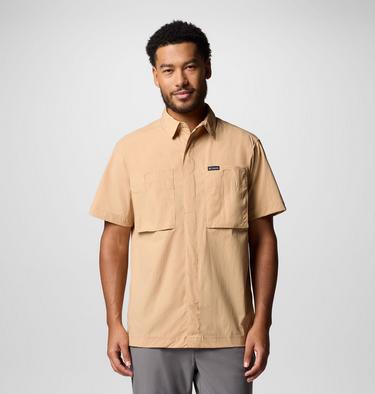 Men's Black Mesa Utility Short Sleeve Shirt, Color: Canoe, image 9