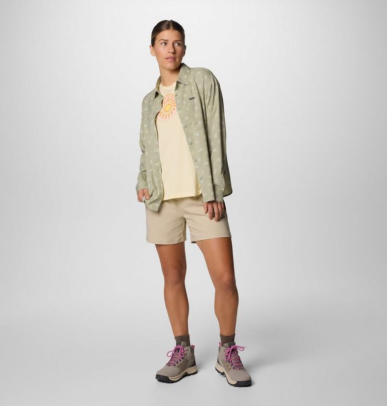 Women's Cedar Crest Hiking Shorts, Color: Ancient Fossil, image 6