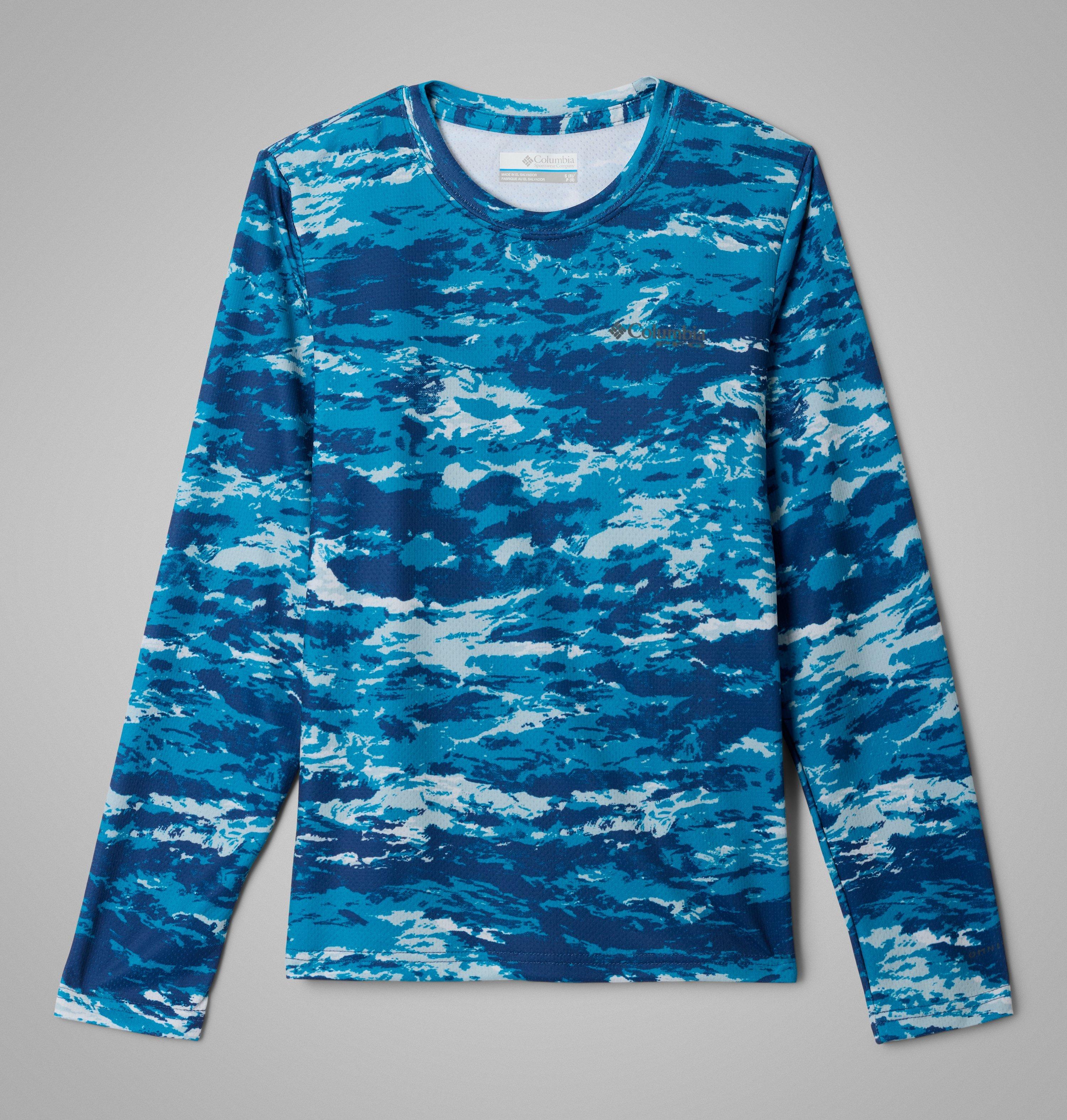 Boys' PFG Solar Stream Printed Long Sleeve Shirt 1
