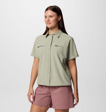Women's Boundless Trek II Short Sleeve Button Up, Color: Safari, image 3