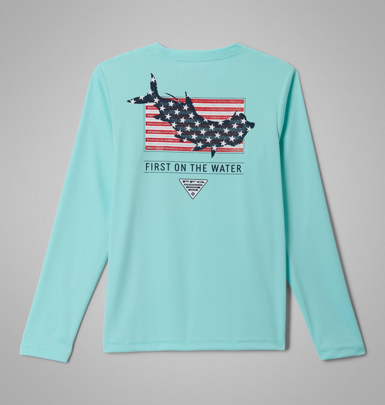 Boys' PFG Terminal Tackle™ Fins and Stripes Long Sleeve Shirt | 499 | XXS 2