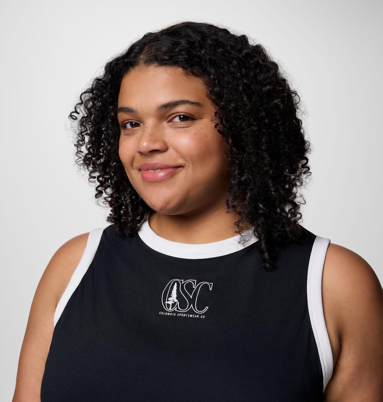 Women's Rolling Bend™ Graphic Ringer Tank - Plus Size 4