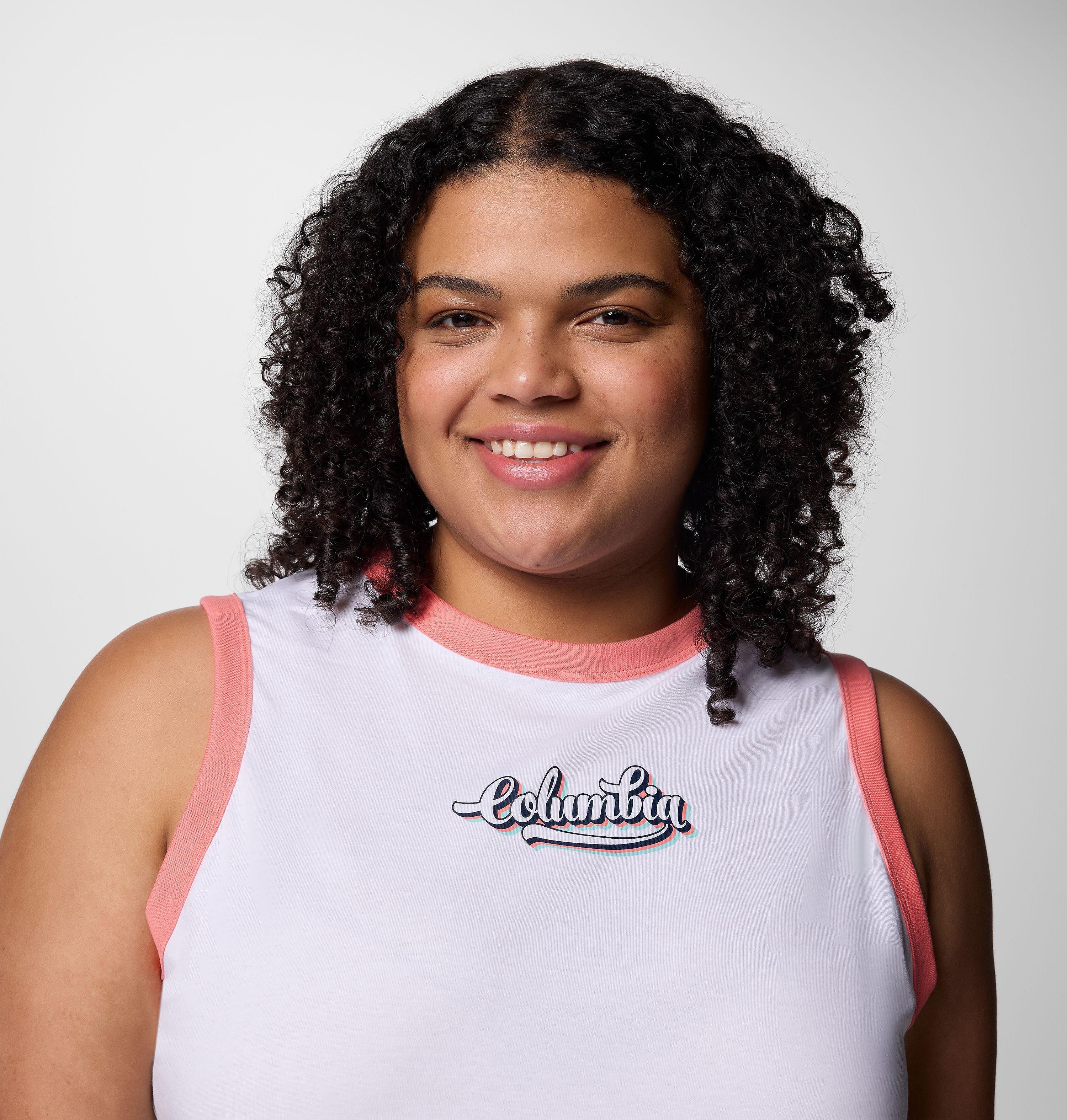 Women's Rolling Bend Graphic Ringer Tank - Plus Size 4