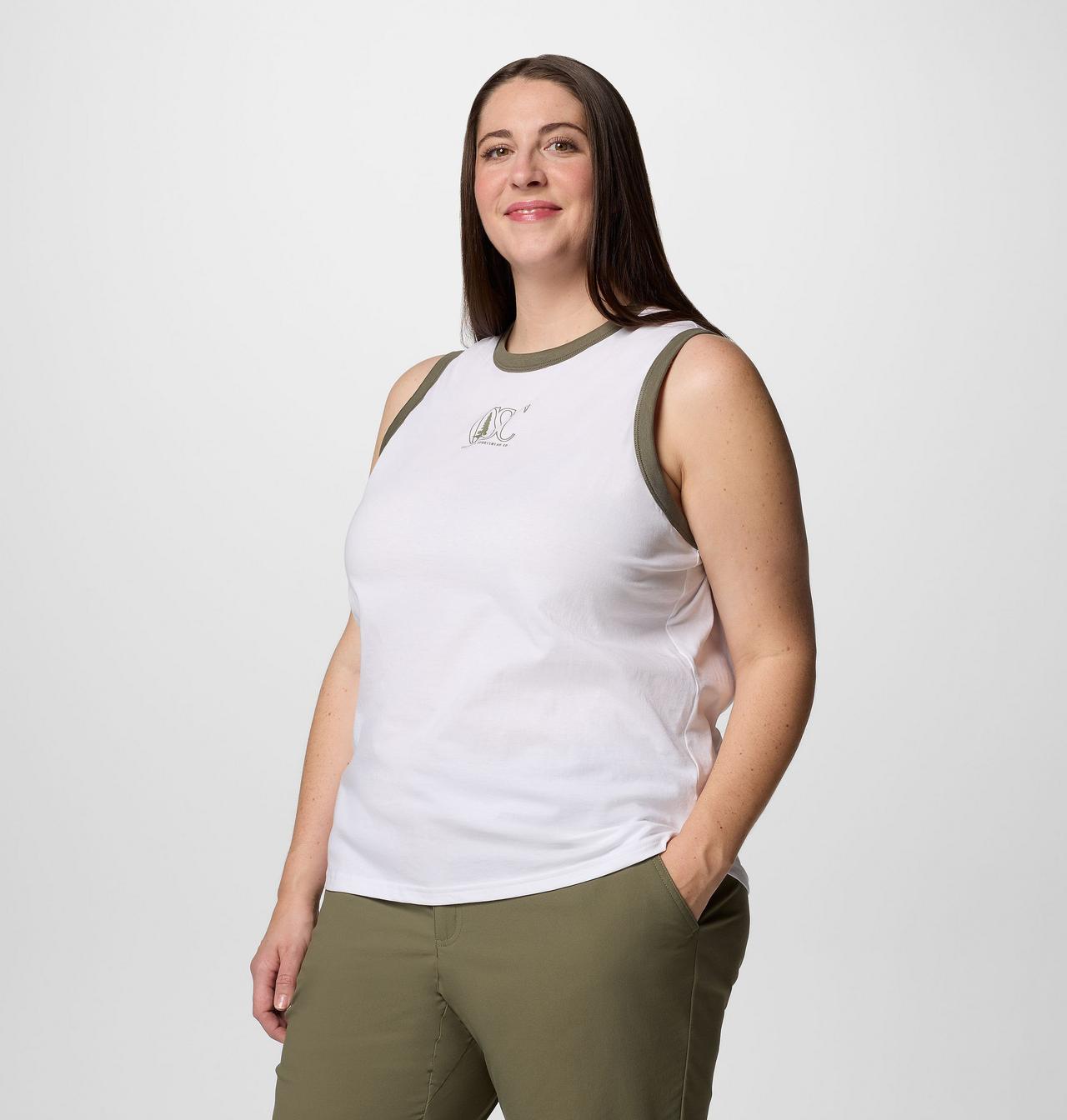 Women's Rolling Bend™ Graphic Ringer Tank - Plus Size | 102 | 3X 3