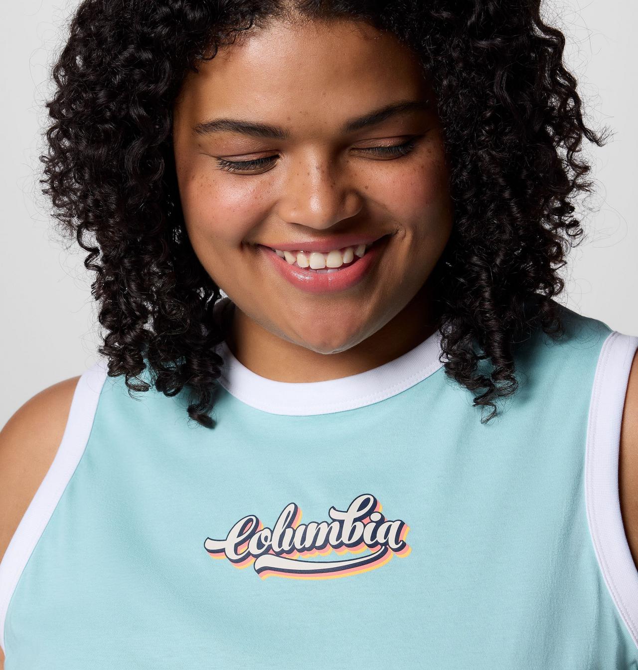 Women's Rolling Bend™ Graphic Ringer Tank - Plus Size 4