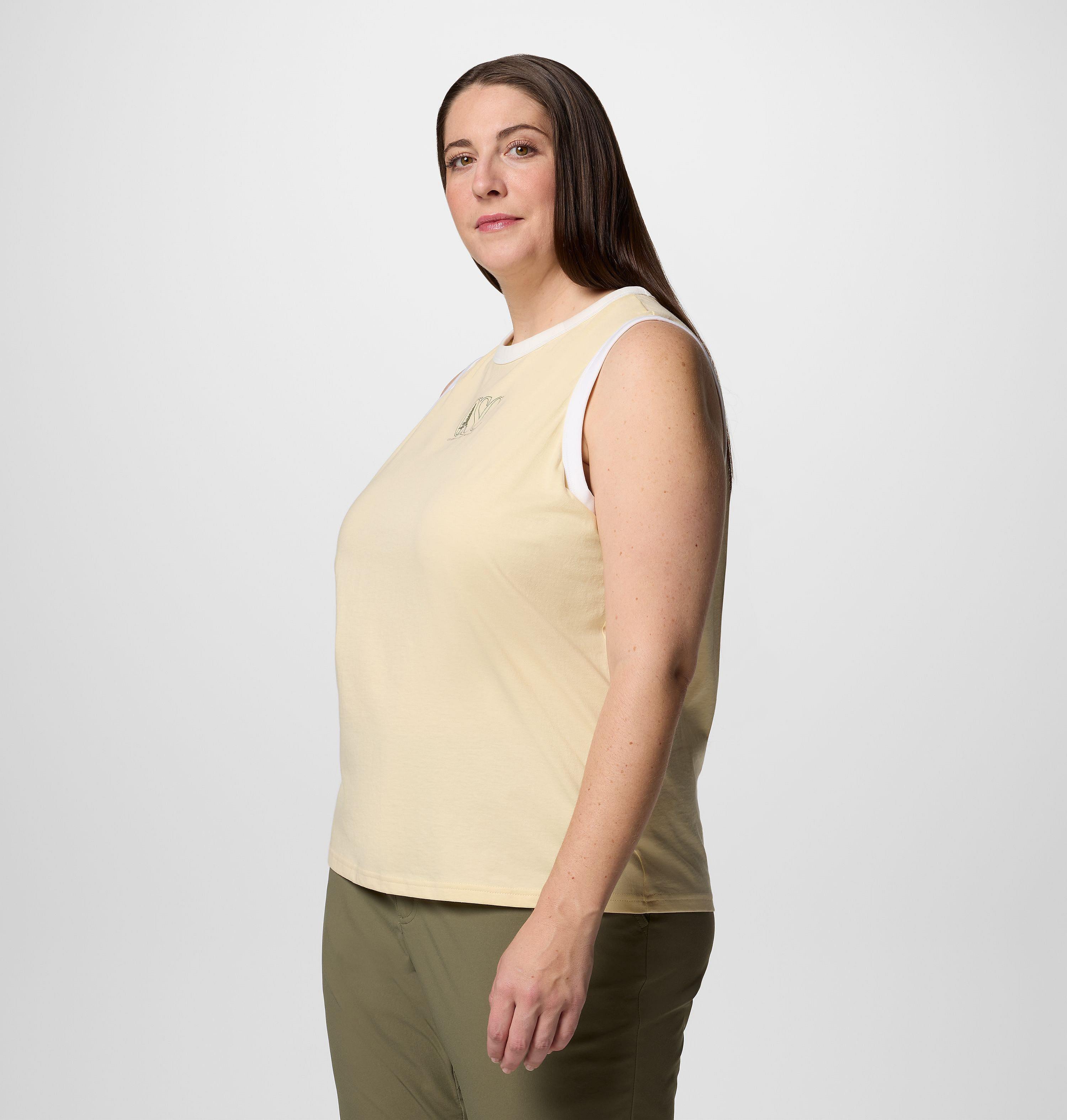 Women's Rolling Bend Graphic Ringer Tank - Plus Size 3