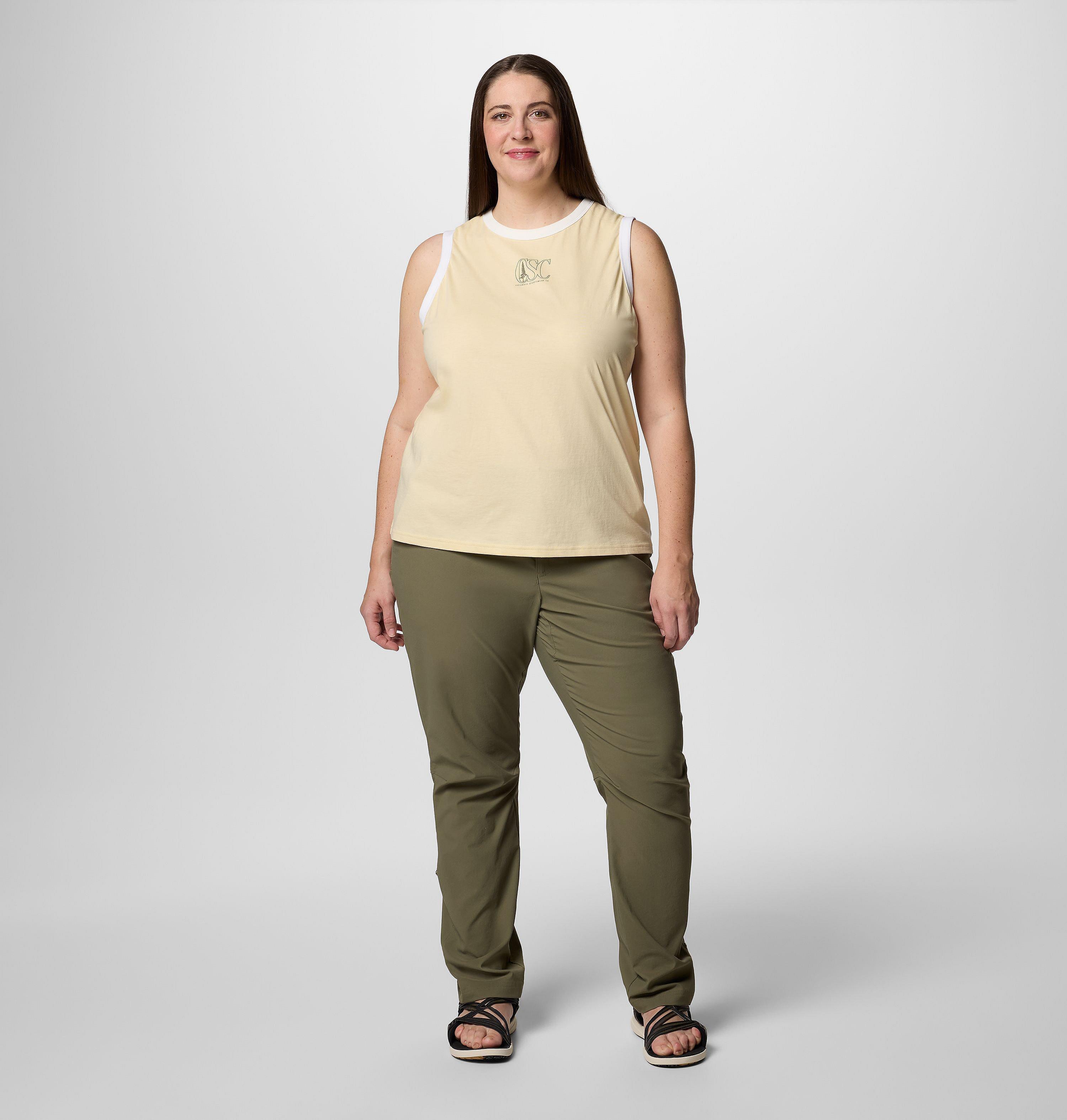Women's Rolling Bend Graphic Ringer Tank - Plus Size 6