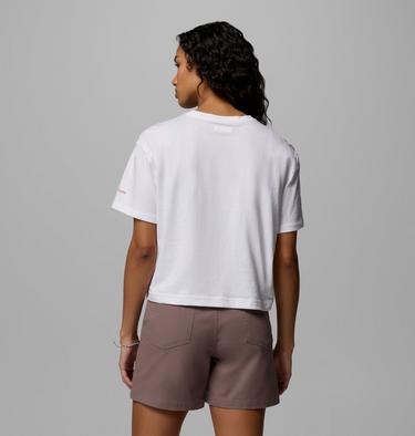 Camiseta corta de ajuste relajado con estampado Rolling Bend para mujer, Color: White, Gem Focused, image 11