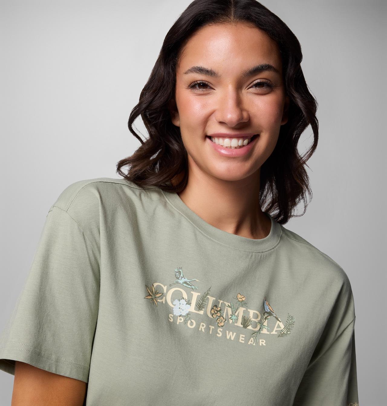 Women's Rolling Bend™ Graphic Relaxed Crop Short Sleeve Shirt | 348 | L 4