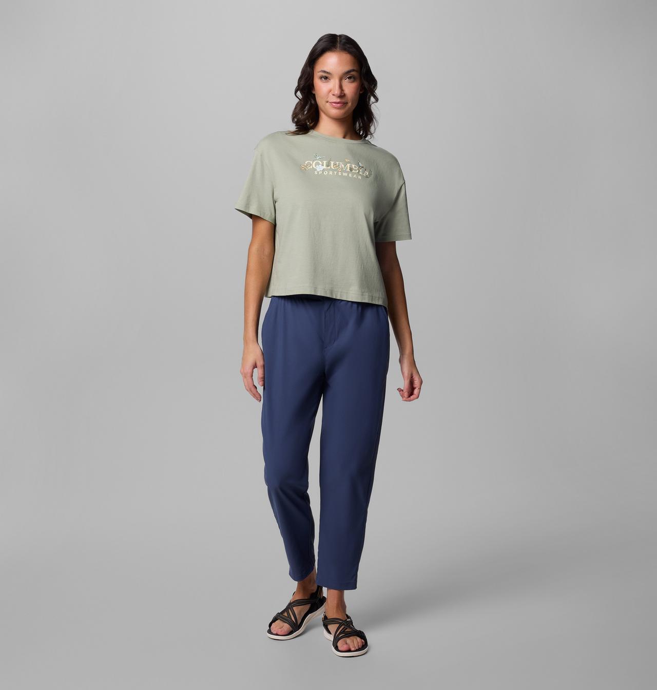 Women's Rolling Bend™ Graphic Relaxed Crop Short Sleeve Shirt | 348 | L 5