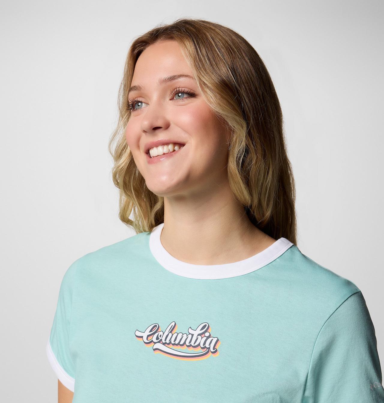 Femme T-shirt rétro à imprimé graphique Rolling Bend™ 4