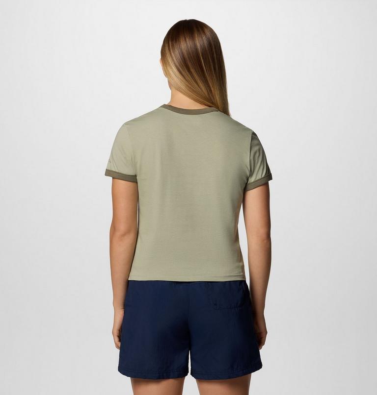 Camiseta con cuello redondo y estampado Rolling Bend para mujer, Color: Safari, Treehugger, image 2