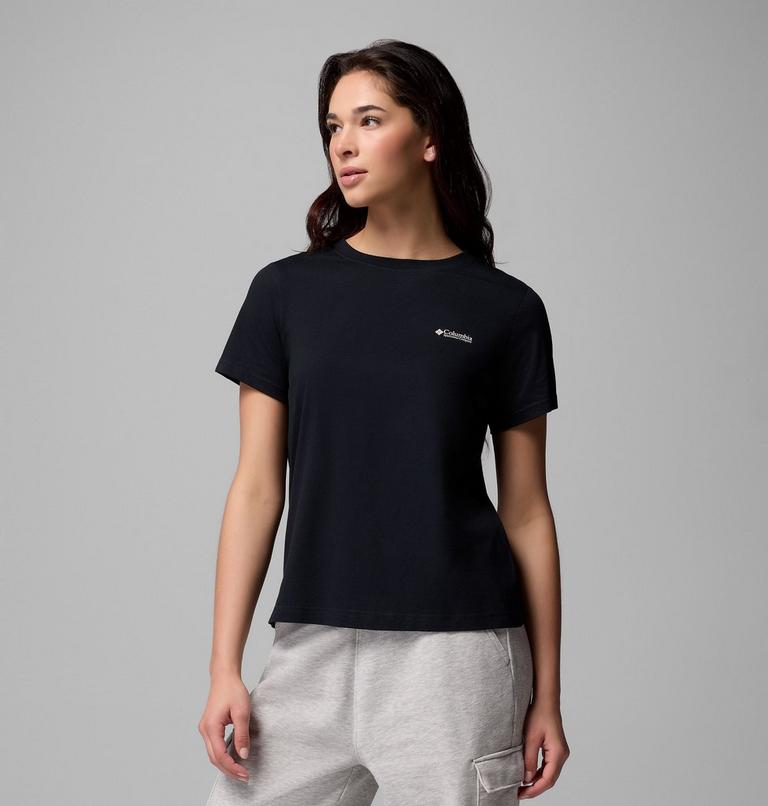 Women's Rolling Bend Graphic Short Sleeve Shirt, Color: Black, Framed Diamond, image 4