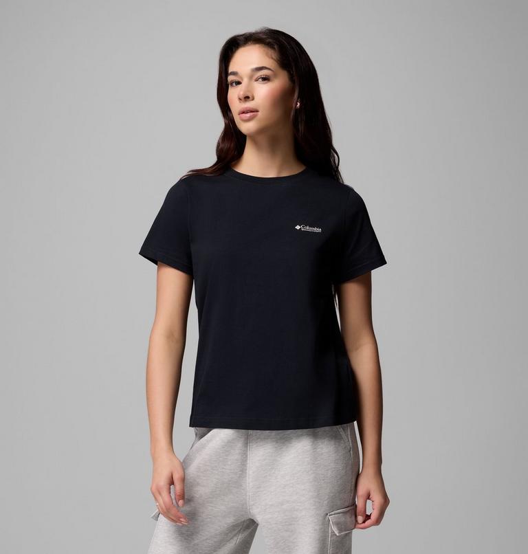 Women's Rolling Bend Graphic Short Sleeve Shirt, Color: Black, Framed Diamond, image 3