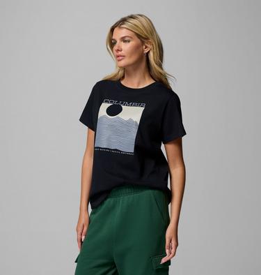 Rolling Bend T-Shirt mit Grafik für Frauen, Color: Black, Framed Linescape, image 4