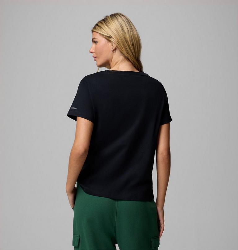 Women's Rolling Bend Graphic T-Shirt, Color: Black, Framed Linescape, image 3