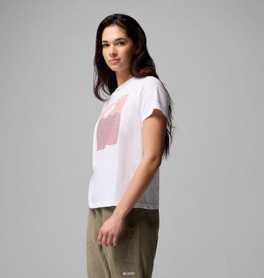 Rolling Bend T-Shirt mit Grafik für Frauen, Color: White, Framed Linescape, image 4