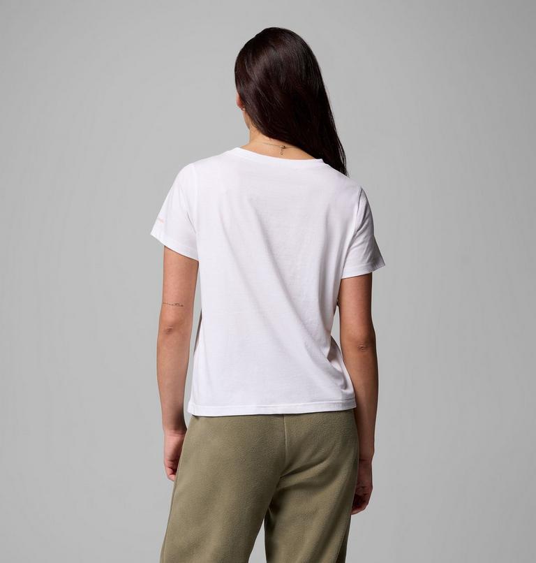 Women's Rolling Bend Graphic T-Shirt, Color: White, Framed Linescape, image 3