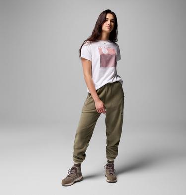 Women's Rolling Bend Graphic Short Sleeve Shirt, Color: White, Framed Linescape, image 14