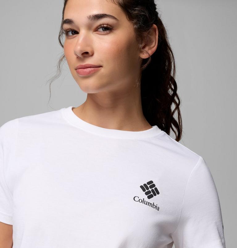 Women's Rolling Bend Graphic T-Shirt, Color: White, Stacked Gem Mini, image 5