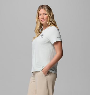 Women's Rolling Bend Graphic T-Shirt, Color: Tea Light, Stacked Gem Mini, image 8