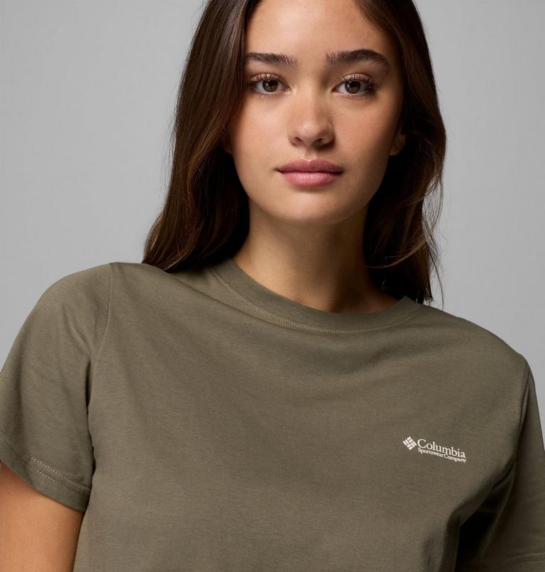 Camiseta con estampado Rolling Bend para mujer, Color: Stone Green, Framed Diamond, image 5