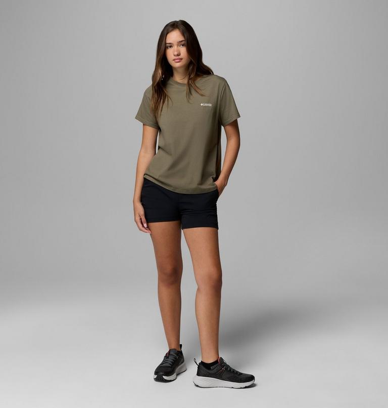 Camiseta con estampado Rolling Bend para mujer, Color: Stone Green, Framed Diamond, image 2