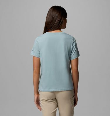 Women's Rolling Bend Graphic T-Shirt, Color: Crushed Blue, Stacked Gem Mini, image 15