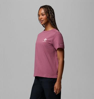 Women's Rolling Bend Graphic T-Shirt, Color: Antique Mauve, Stacked Gem Mini, image 12