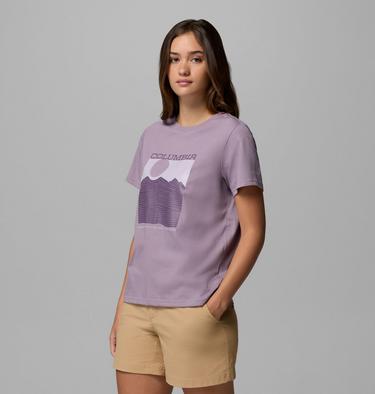 Rolling Bend T-Shirt mit Grafik für Frauen, Color: Shale Purple, Framed Linescape, image 4