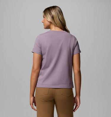 Women's Rolling Bend Graphic T-Shirt, Color: Shale Purple, Stacked Gem Mini, image 19