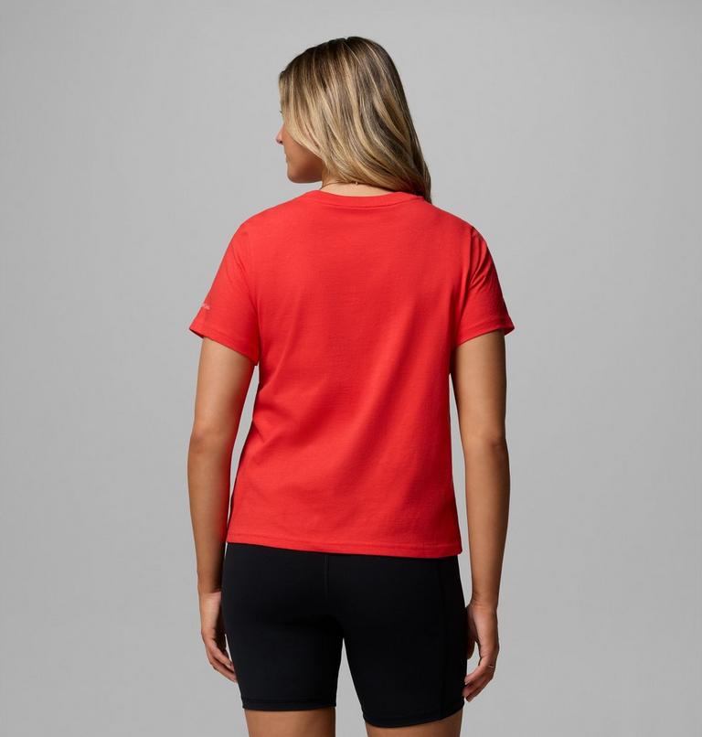 Camiseta con estampado Rolling Bend para mujer, Color: Poppy Red, Stacked Gem Mini, image 3