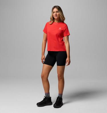 Camiseta con estampado Rolling Bend para mujer, Color: Poppy Red, Stacked Gem Mini, image 6