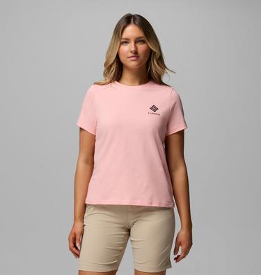 Camiseta con estampado Rolling Bend para mujer, Color: Pink Sand, Stacked Gem Mini, image 1